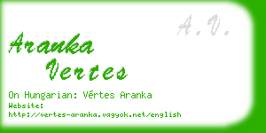 aranka vertes business card