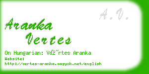 aranka vertes business card